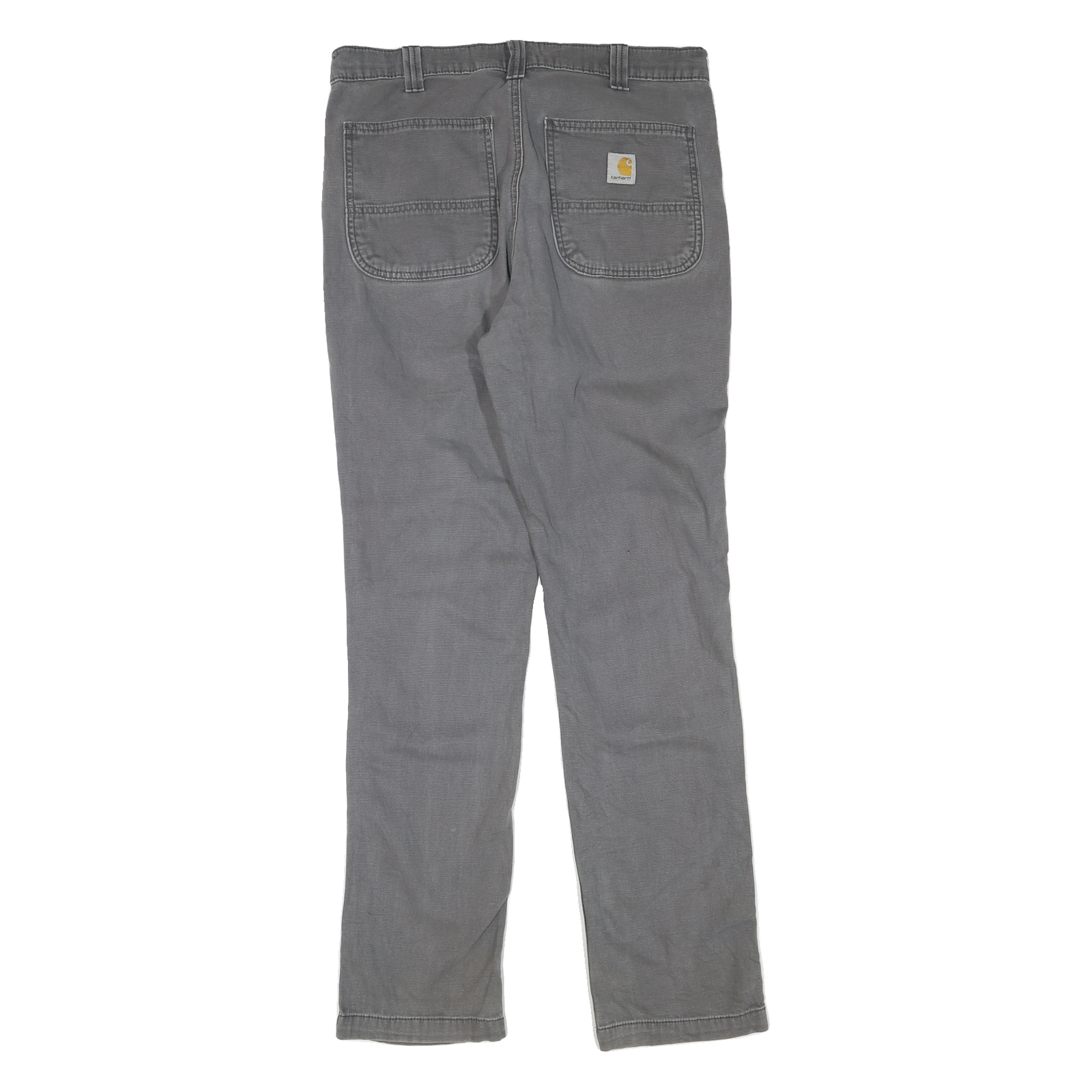 CARHARTT Mens Cotton Blend Grey Regular Straight Trousers W33 L32 Workwear
