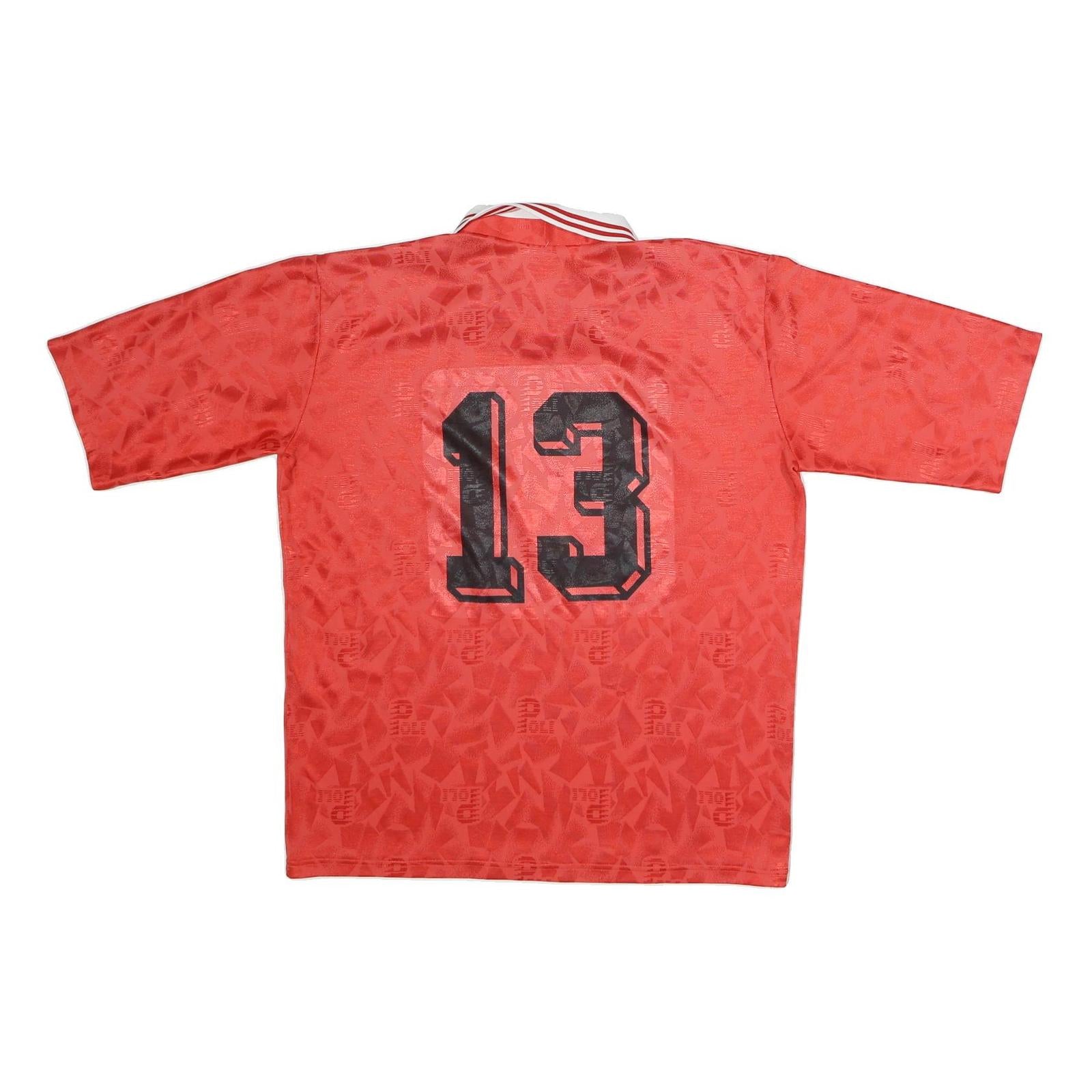Mens Red Polyester Graphic T-Shirt L Short Sleeve V-Neck Sports Style