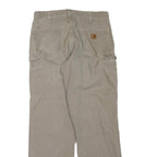 CARHARTT Mens Cotton Blend Beige Regular Straight Trousers W34 L34 Workwear