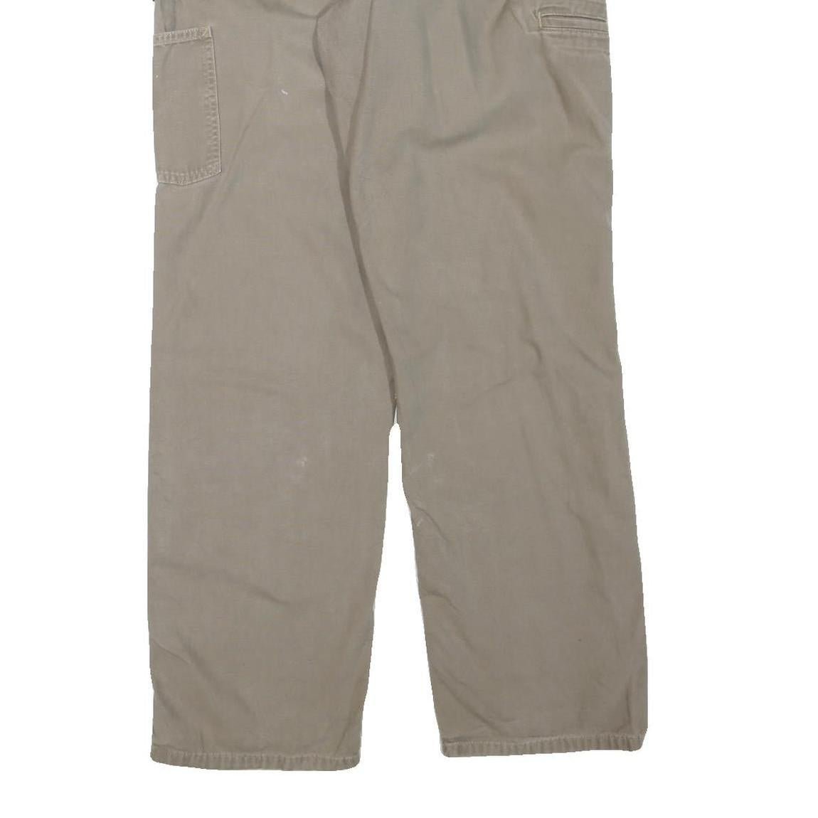CARHARTT Mens Cotton Blend Beige Regular Straight Trousers W34 L34 Workwear