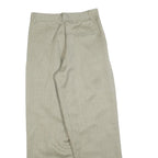 Womens Beige Polyester Regular Fit Straight Leg Trousers W26 L26 Classic