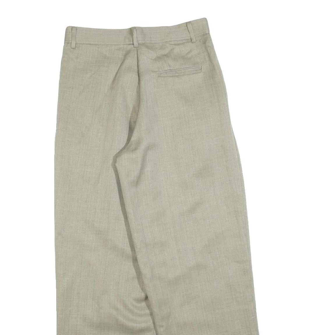 Womens Beige Polyester Regular Fit Straight Leg Trousers W26 L26 Classic