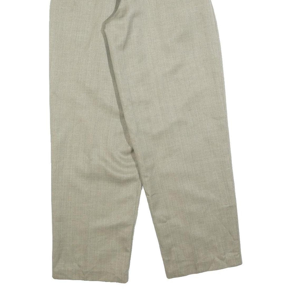 Womens Beige Polyester Regular Fit Straight Leg Trousers W26 L26 Classic