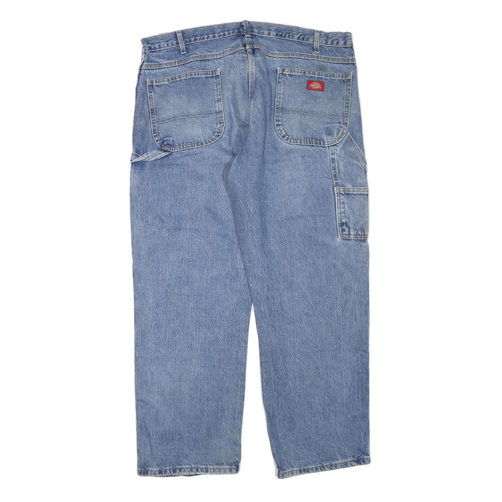 DICKIES Mens Jeans Blue Regular Straight Denim Medium W40 L29 Workwear