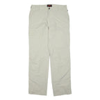 FJALLRAVEN Womens Polyester White Regular Fit Straight Leg Trousers W34 L33
