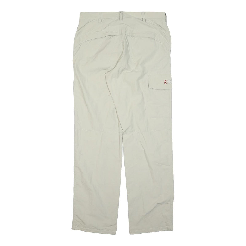 FJALLRAVEN Womens Polyester White Regular Fit Straight Leg Trousers W34 L33