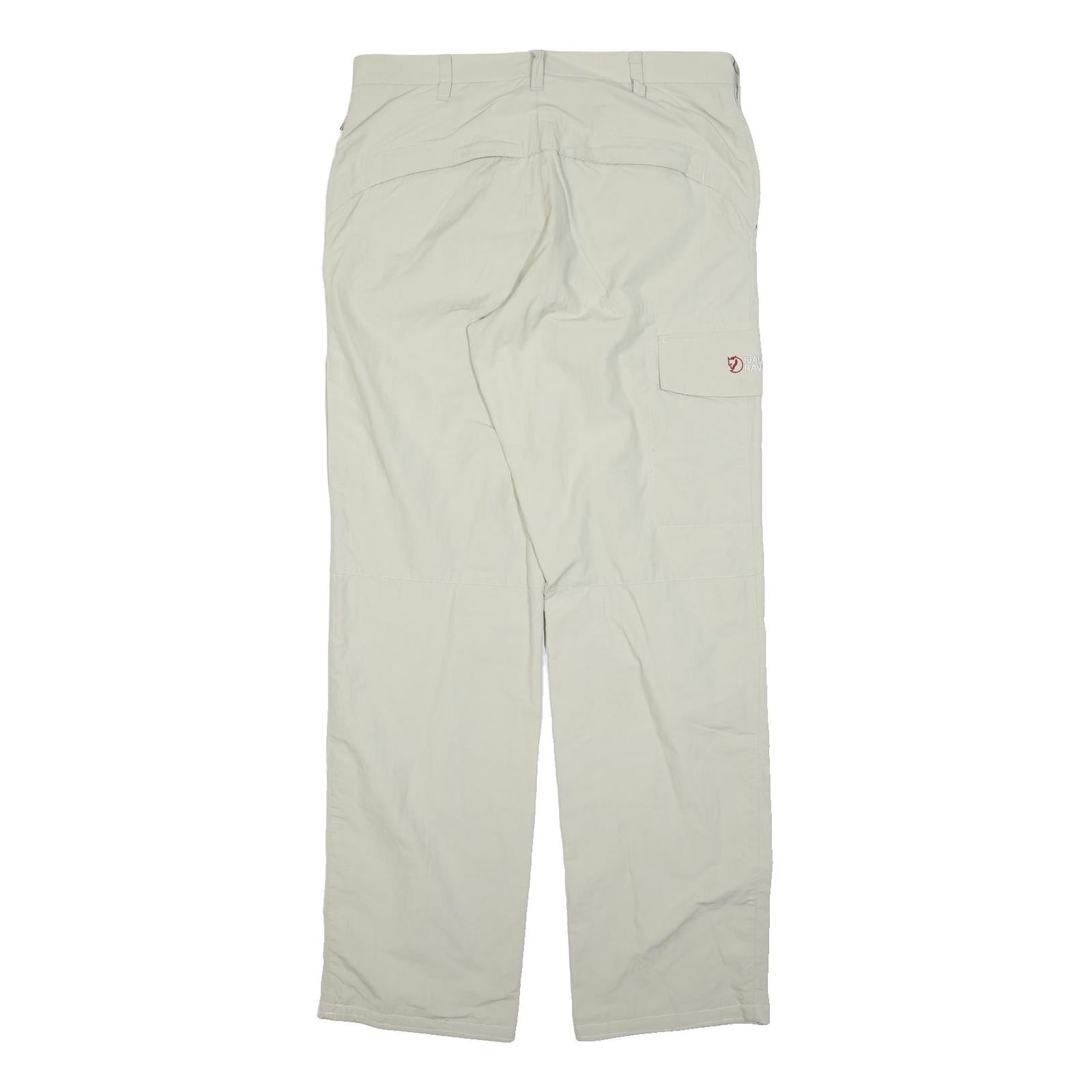 FJALLRAVEN Womens Polyester White Regular Fit Straight Leg Trousers W34 L33