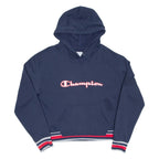 CHAMPION Womens Blue Hoodie 2XL