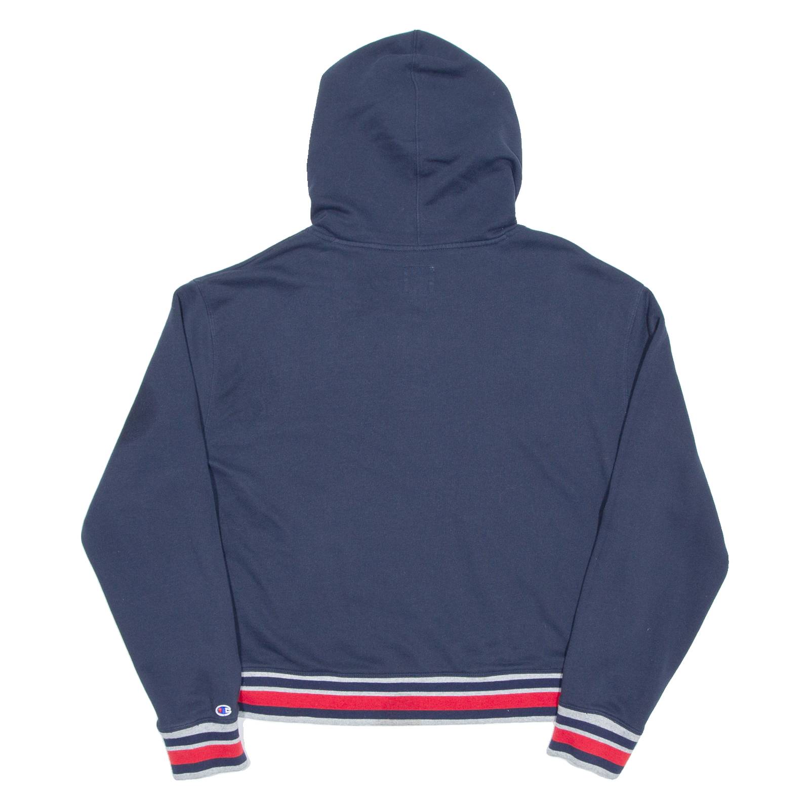 CHAMPION Womens Blue Hoodie 2XL