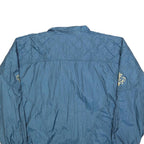 BOLD SPIRIT Womens Blue Nylon Zip Jacket M Casual Lightweight Embroidered