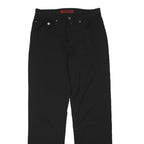 PIERRE CARDIN Mens Black Regular Fit Straight Polyester Blend Trousers W32 L32