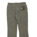 CARHARTT Mens Cotton Blend Green Regular Fit Straight Leg Trousers W33 L32