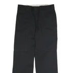 DICKIES Mens Classic Black Polyester Blend Trousers W32 L30 Zip Closure