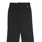 DICKIES Mens Classic Black Polyester Blend Trousers W32 L30 Zip Closure