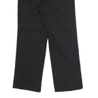 DICKIES Mens Classic Black Polyester Blend Trousers W32 L30 Zip Closure