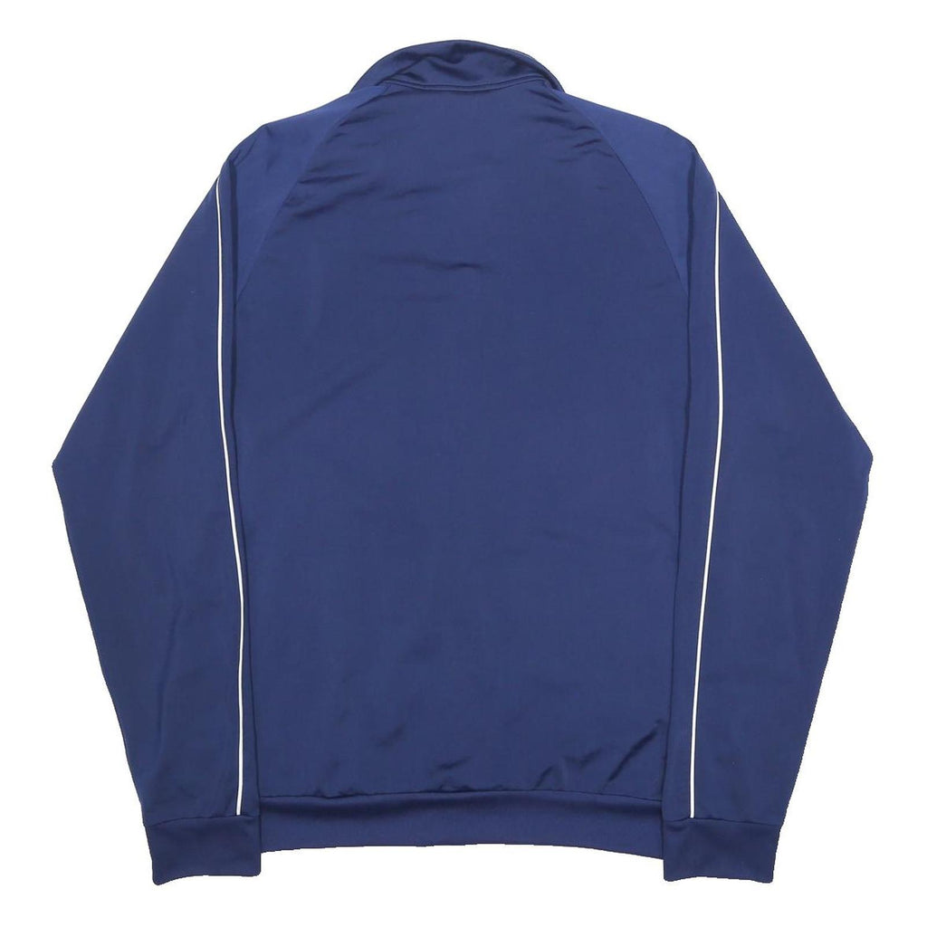 ADIDAS Mens Blue Jacket L Polyester Zip Plain Sportswear Casual Lightweight