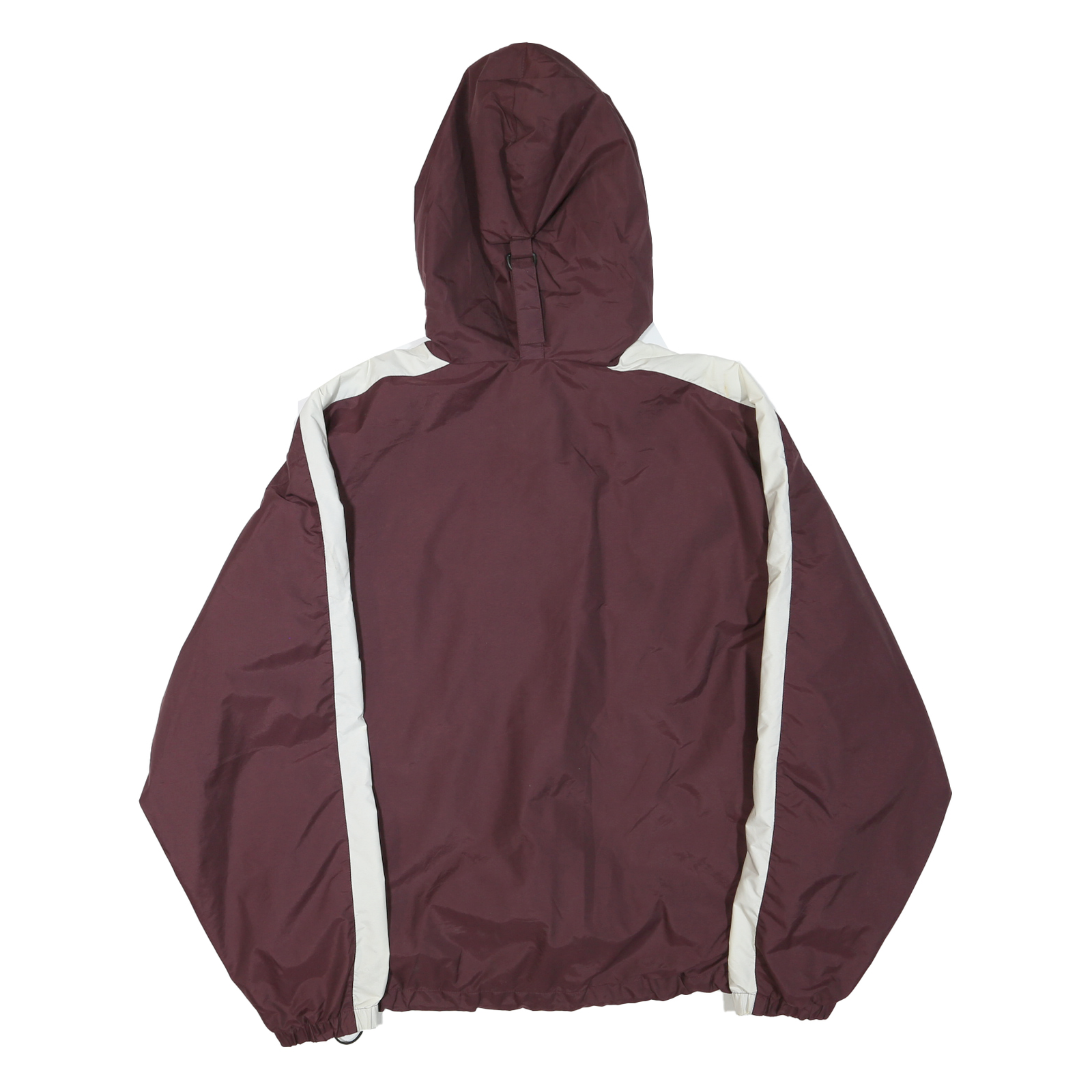 HOLLOWAY Mens Maroon & White Baseball Hoodie Jacket XL Polyester Blend