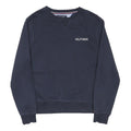 TOMMY HILFIGER Mens Navy Sweatshirt Crew Neck M Hilfiger Logo Casual Pullover
