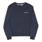 TOMMY HILFIGER Mens Navy Sweatshirt Crew Neck M Hilfiger Logo Casual Pullover