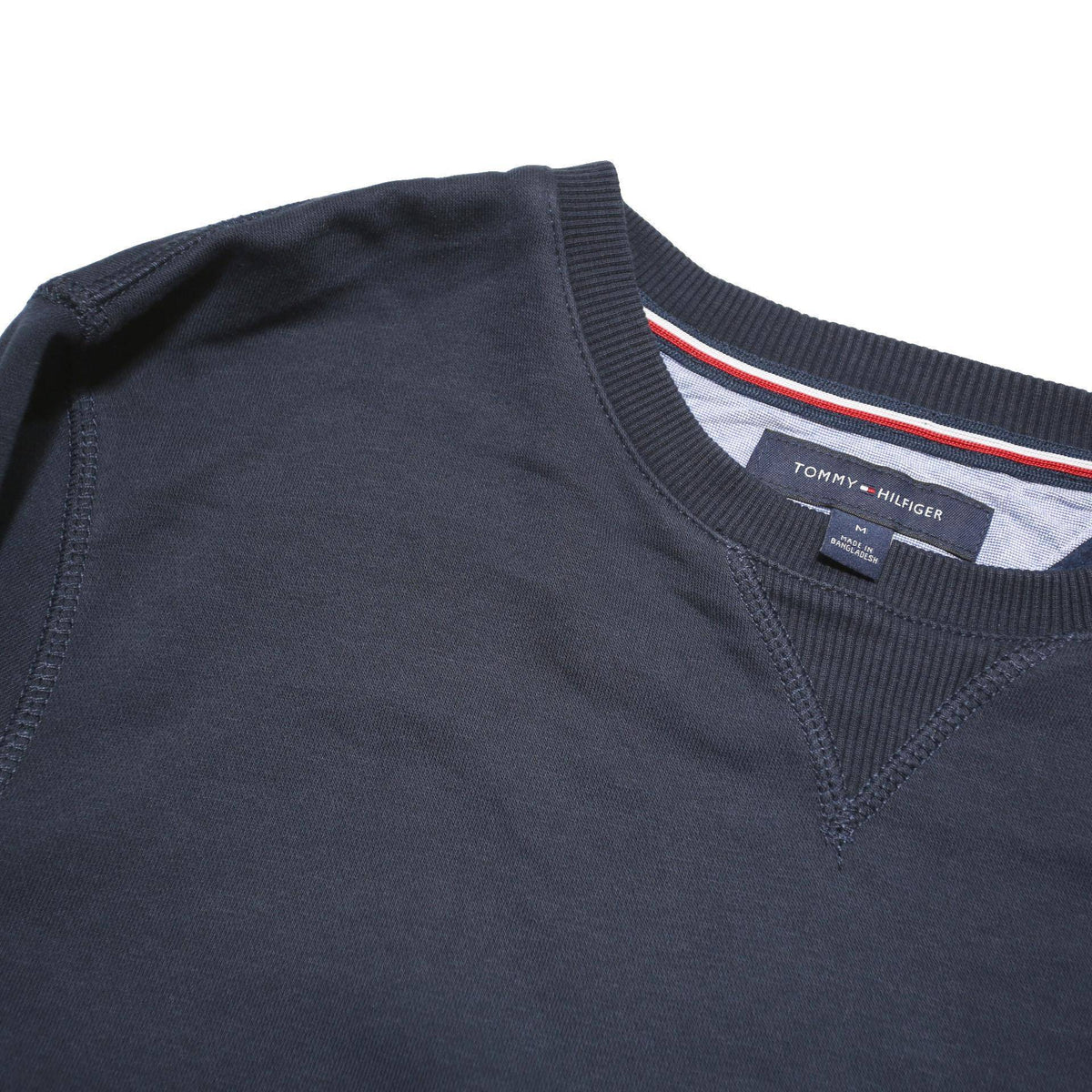 TOMMY HILFIGER Mens Navy Sweatshirt Crew Neck M Hilfiger Logo Casual Pullover