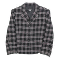 REQUIREMENTS Womens Black & Pink Check Jacket M Woven Button Closure Classic Fit