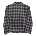 REQUIREMENTS Womens Black & Pink Check Jacket M Woven Button Closure Classic Fit