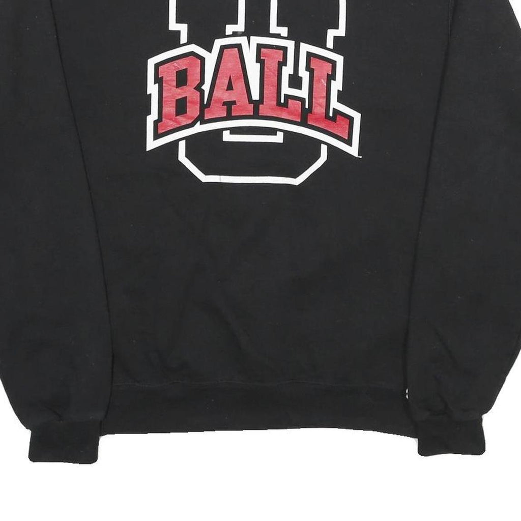 CHAMPION Mens Black Ball U Crew Neck M Cotton Blend Sweatshirt Casual Pullover