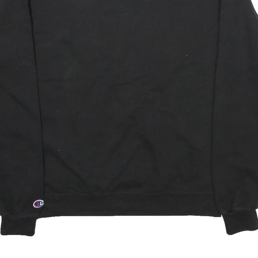 CHAMPION Mens Black Ball U Crew Neck M Cotton Blend Sweatshirt Casual Pullover
