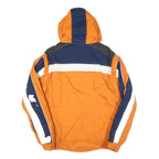 SCHNEIDER Mens Orange & Navy Blue Outdoor Jacket L Polyester Blend Woven