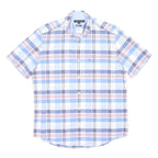 TOMMY HILFIGER Mens Blue & Red Plaid Shirt M Classic Cotton Button Down