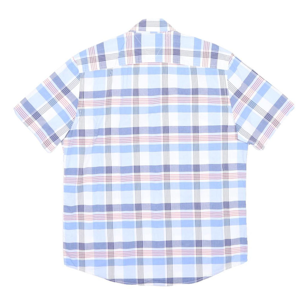 TOMMY HILFIGER Mens Blue & Red Plaid Shirt M Classic Cotton Button Down