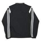 ADIDAS Mens Black & White Sports Zip Polyester Blend Track Jacket M Plain