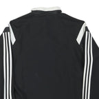 ADIDAS Mens Black & White Sports Zip Polyester Blend Track Jacket M Plain
