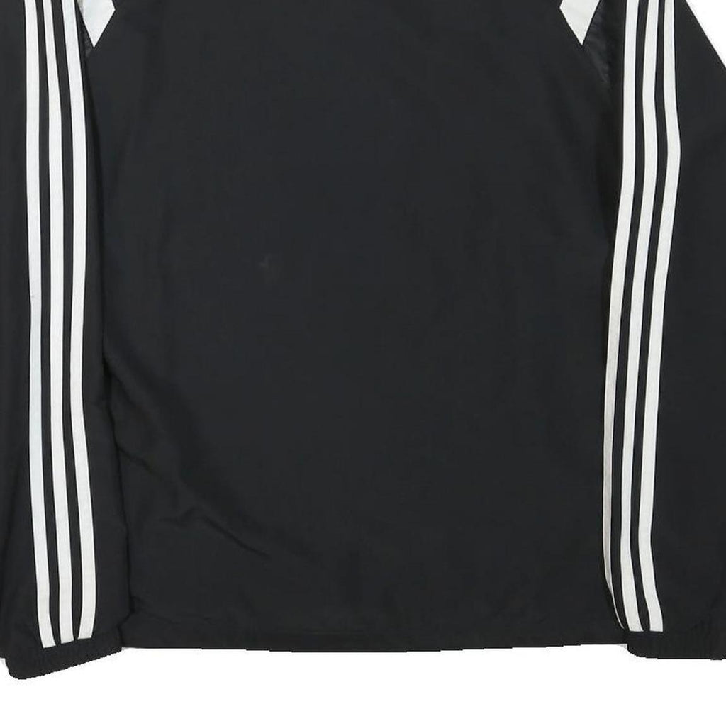 ADIDAS Mens Black & White Sports Zip Polyester Blend Track Jacket M Plain