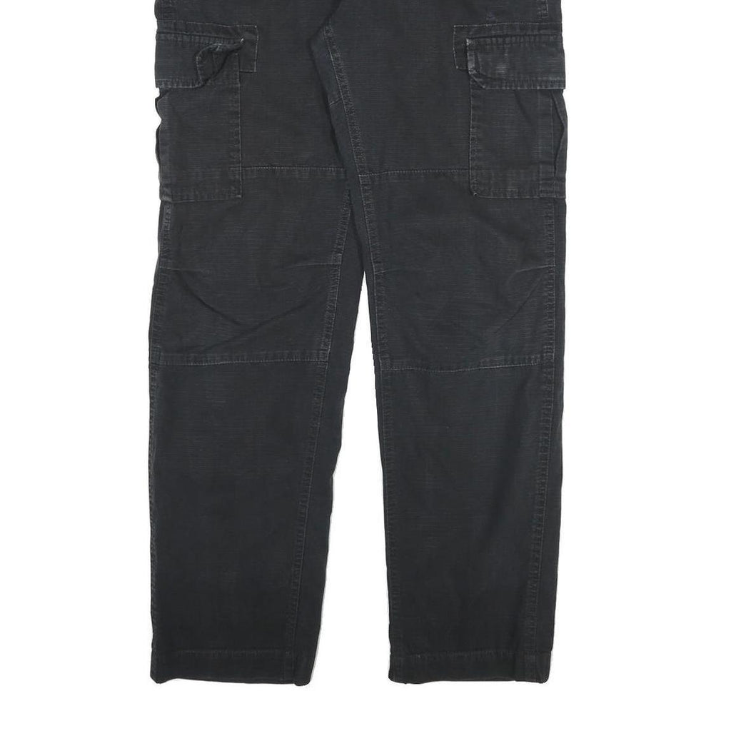 DICKIES Mens Cotton Blend Black Regular Cargo Trousers W32 L32 Workwear