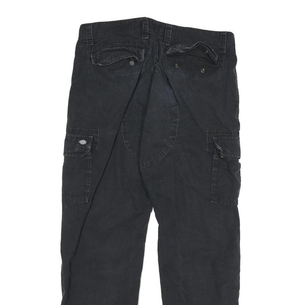 DICKIES Mens Cotton Blend Black Regular Cargo Trousers W32 L32 Workwear