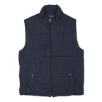 NAUTICA Mens Navy Blue Sleeveless Puffer Jacket M Polyester Blend Zip