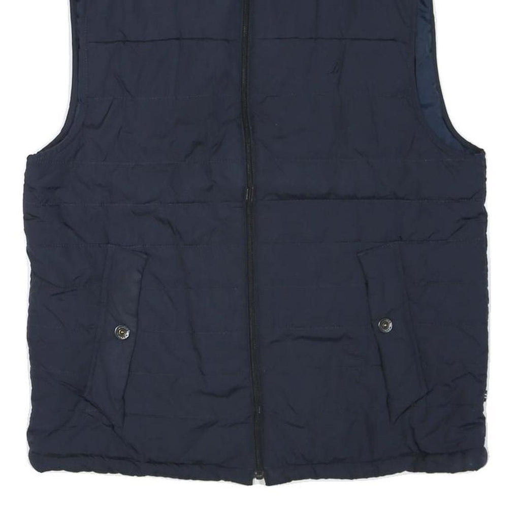NAUTICA Mens Navy Blue Sleeveless Puffer Jacket M Polyester Blend Zip