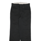 DICKIES Mens Cotton Blend Black Regular Fit Straight Leg Trousers W28 L30