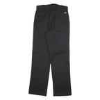 DICKIES Mens Cotton Blend Black Regular Fit Straight Leg Trousers W28 L30