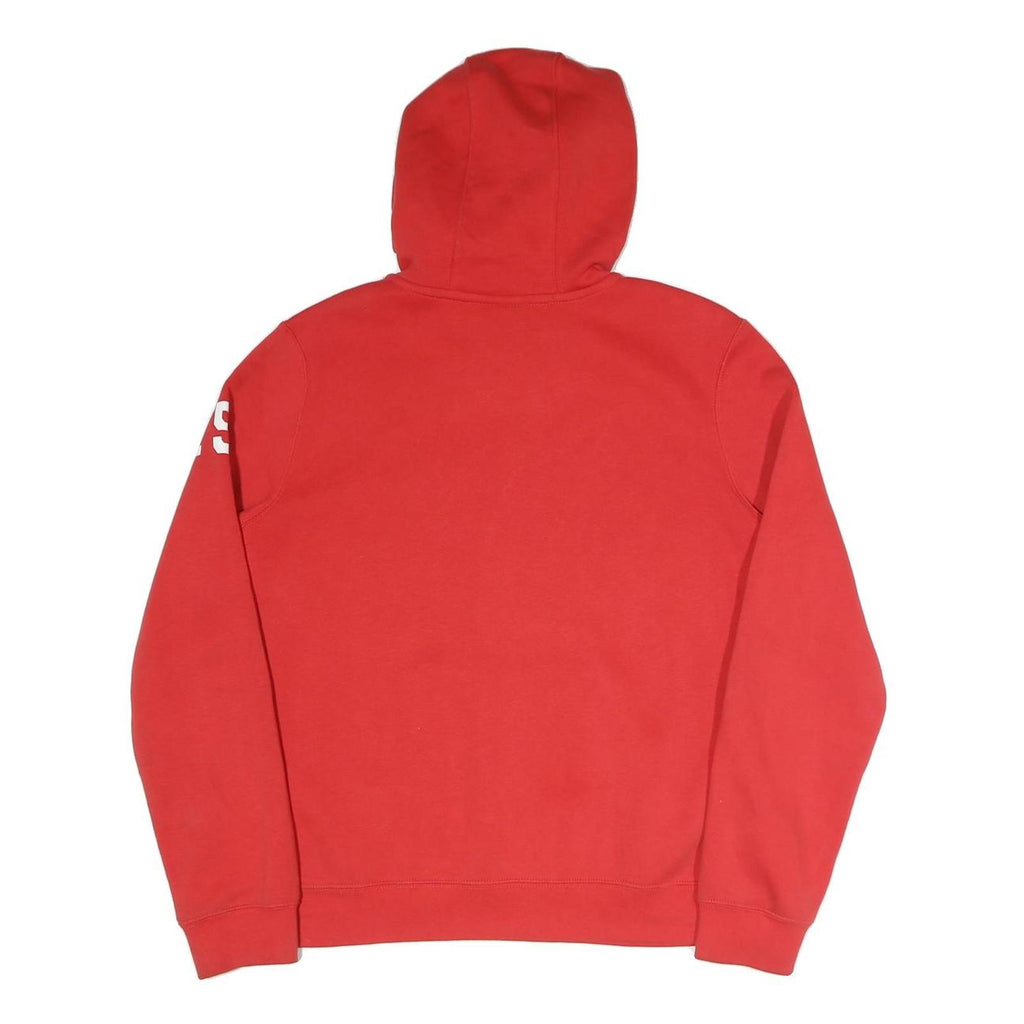 NIKE Mens Red Cascades Graphic Pullover Hoodie L Sports Casual Cotton Blend