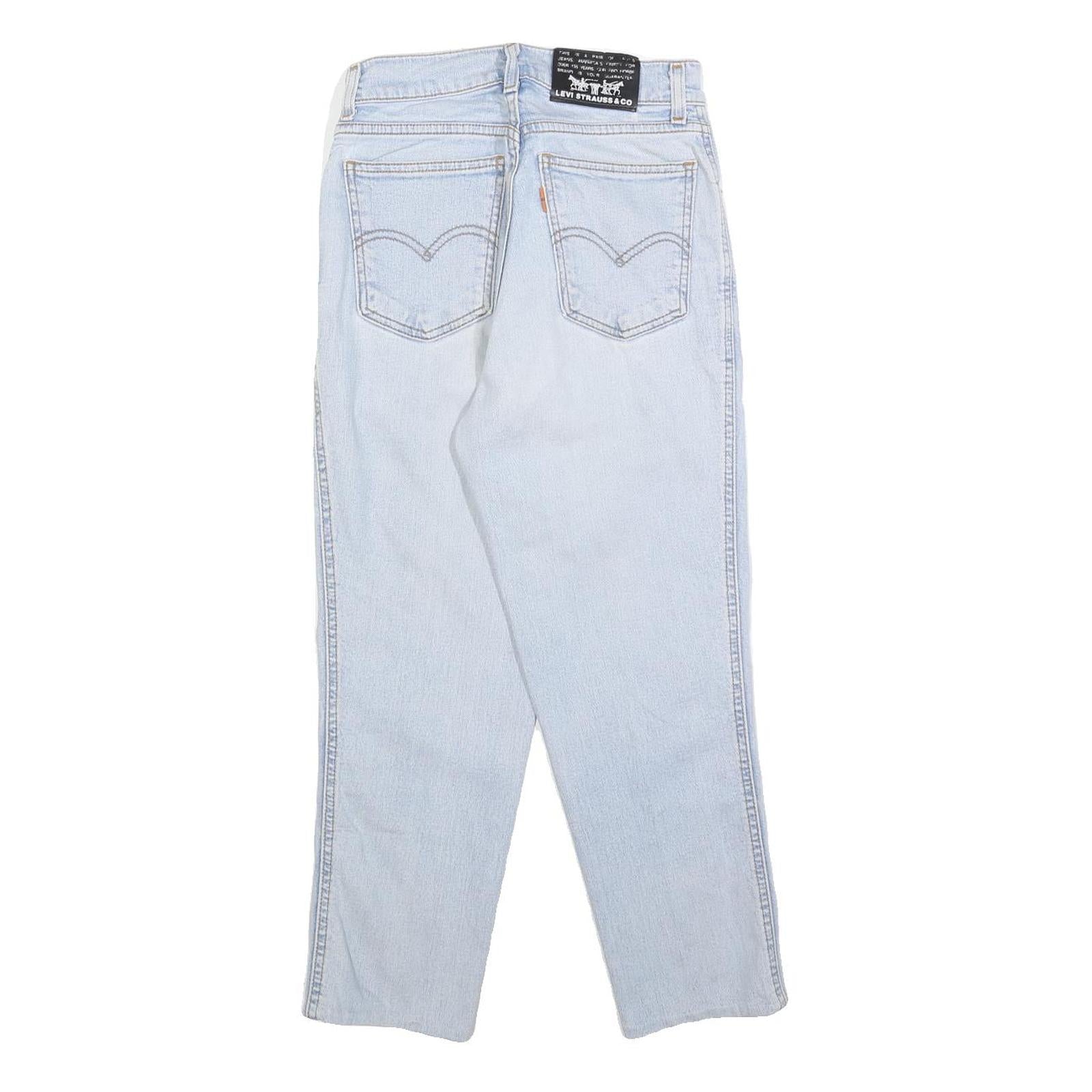 LEVI'S Womens Light Blue Regular Fit Straight Cotton Blend Jeans W26 L24 Classic