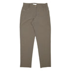 CARLA FERRONI Womens Slim Fit Beige Trousers W30 L29 Embellished Pockets Zip