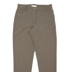 CARLA FERRONI Womens Slim Fit Beige Trousers W30 L29 Embellished Pockets Zip