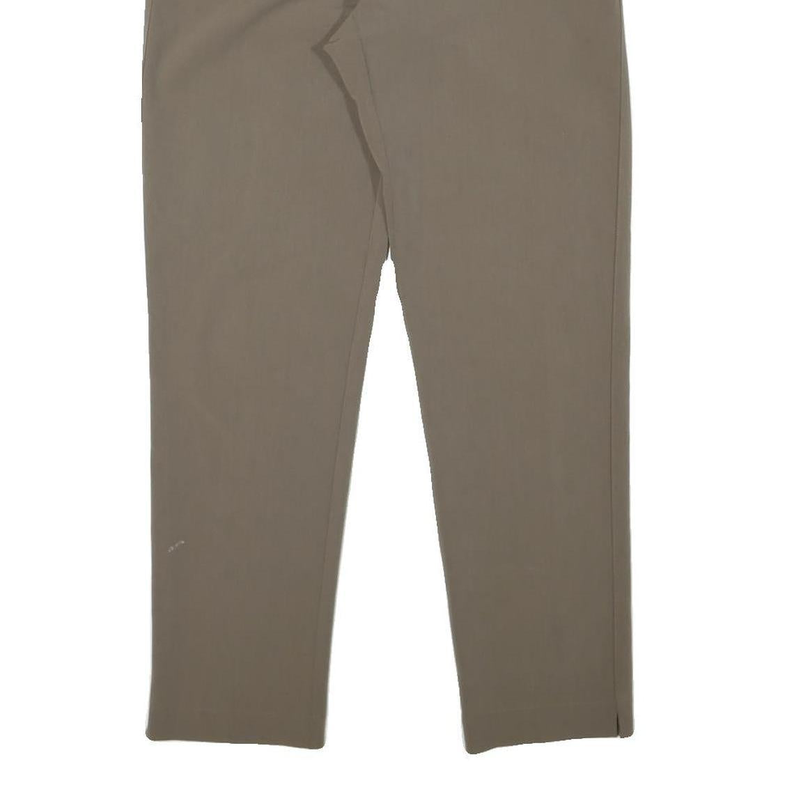 CARLA FERRONI Womens Slim Fit Beige Trousers W30 L29 Embellished Pockets Zip