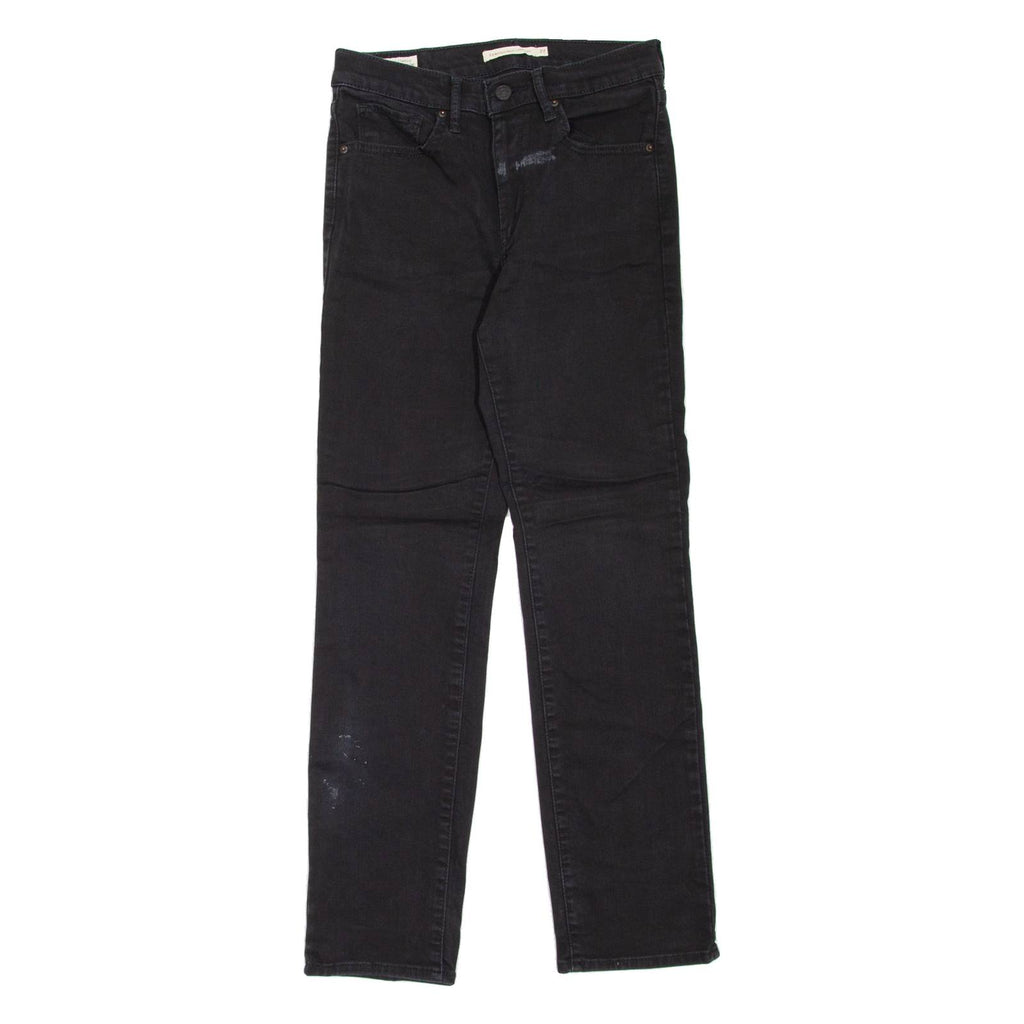 LEVI'S 724 High Rise BIG E Womens Jeans Black Regular Straight W27 L27