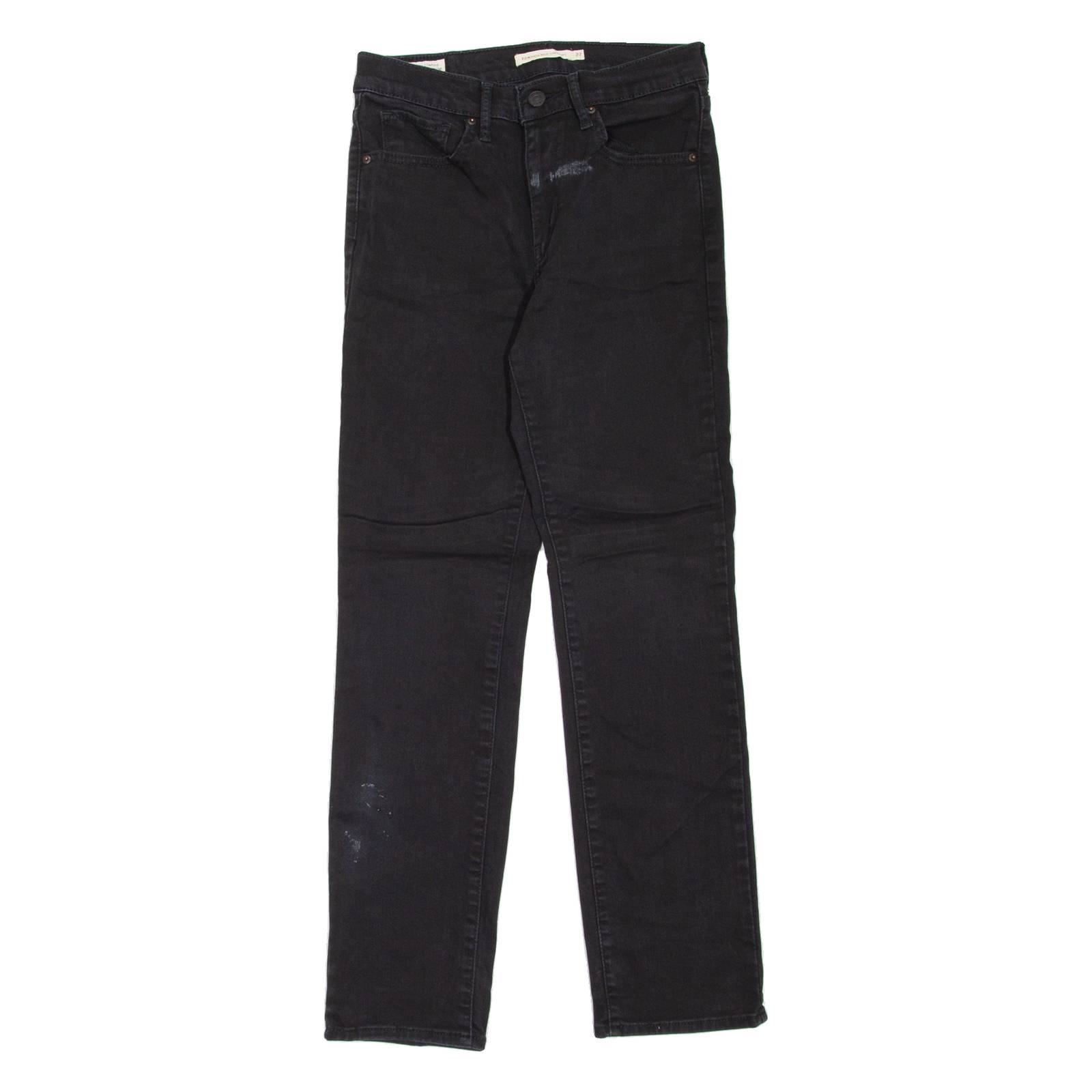 LEVI'S 724 High Rise BIG E Womens Jeans Black Regular Straight W27 L27
