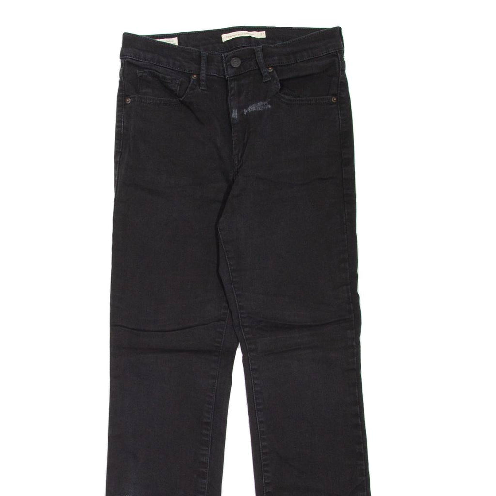 LEVI'S 724 High Rise BIG E Womens Jeans Black Regular Straight W27 L27