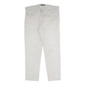 TRUSSARDI Mens Jeans White Regular Straight Denim W35 L27 Zip Cotton Blend