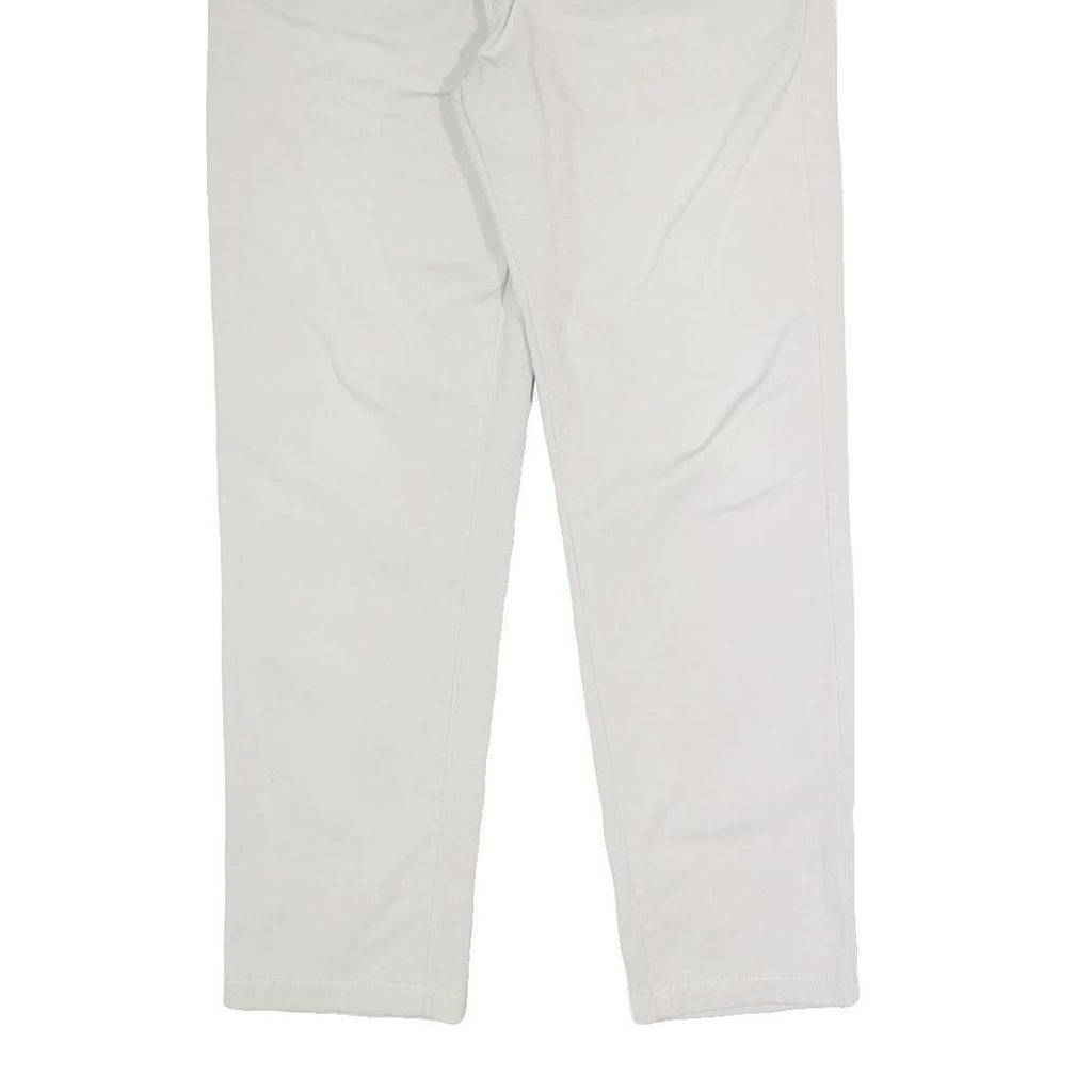 TRUSSARDI Mens Jeans White Regular Straight Denim W35 L27 Zip Cotton Blend